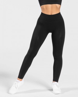 Teveo Charming Scrunch Leggings Black | ICIR9614