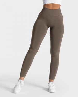 Teveo Classy Leggings Grey Brown | EPXT4464