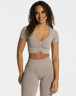 Teveo Focus Crop Top Dust | NKXR8074