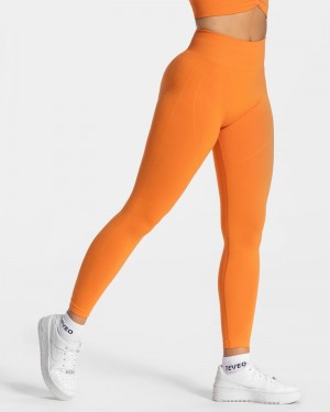 Teveo Focus Scrunch Leggings Orange | DUDT6848