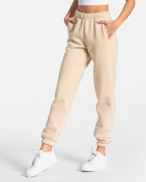 Teveo Iconic Oversized Jogger Beige | KSQC0262