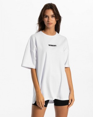 Teveo Iconic Oversized T-shirt White | QSDG1601