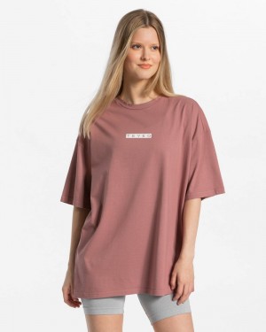 Teveo Iconic Oversized T-shirt Berry | VJVK6094