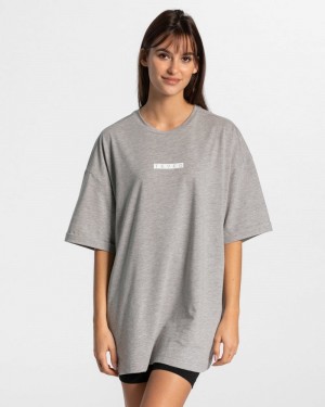 Teveo Iconic Oversized T-shirt Grey | ATNS2225