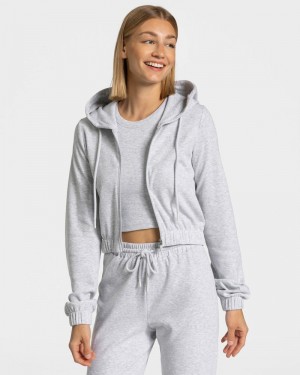 Teveo Lounge Zip Hoodie Light Grey | GDYA9046