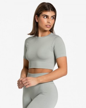 Teveo Sensation Crop Top Grey | NRGB5474