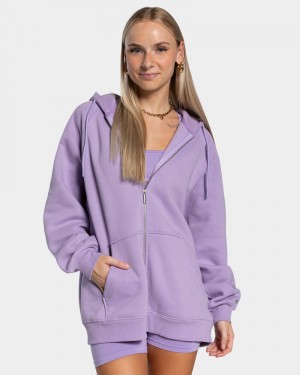 Teveo Statement Oversized Jacket Purple | UYPW0331