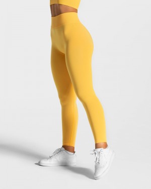 Teveo Statement Scrunch Leggings Yellow | SBMO8685