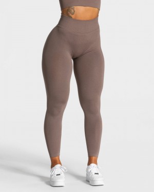 Teveo Statement Scrunch Leggings Beige | TNCQ2137