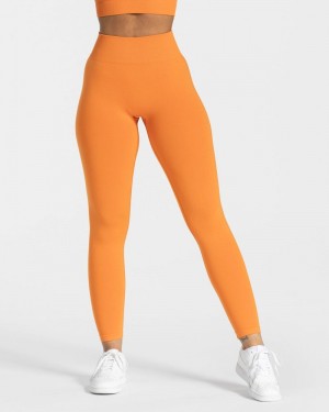 Teveo Timeless Scrunch Leggings Orange | KCAR3602