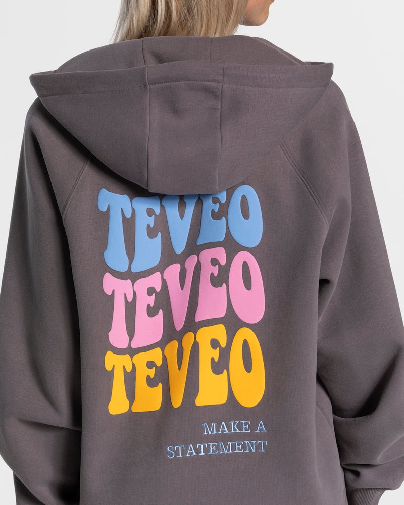 Teveo Candy Oversized Jacket Deep Grey | FEQT5859