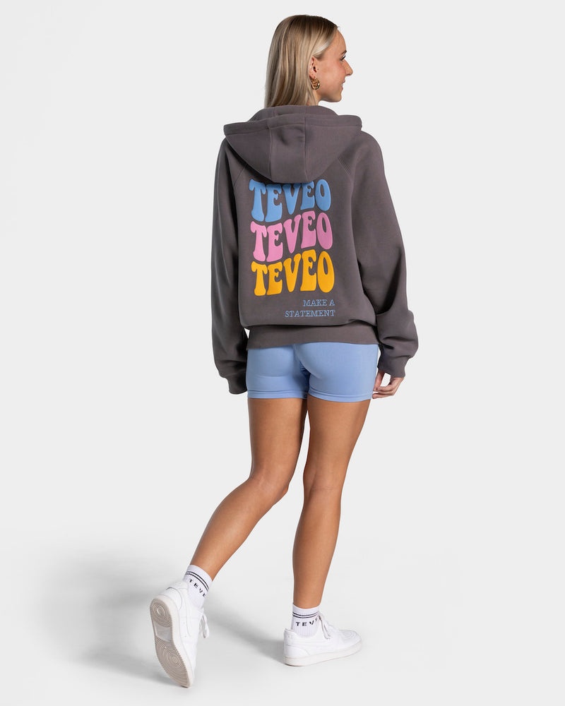 Teveo Candy Oversized Jacket Deep Grey | FEQT5859