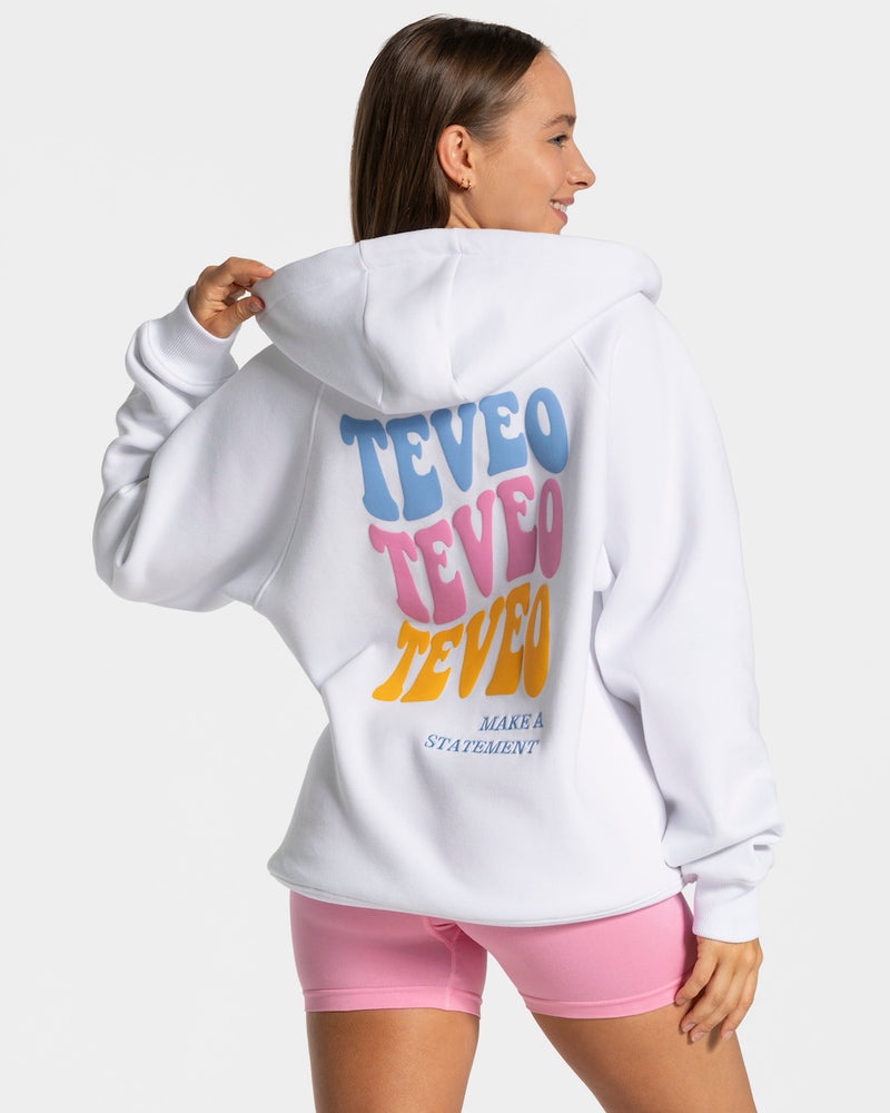 Teveo Candy Oversized Jacket White | QVMM4710