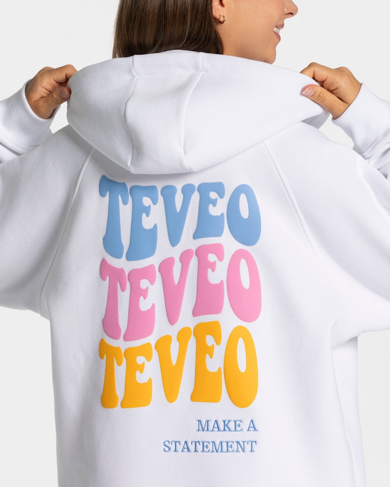 Teveo Candy Oversized Jacket White | QVMM4710