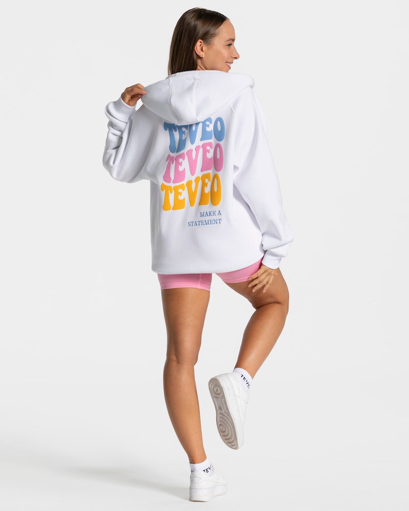 Teveo Candy Oversized Jacket White | QVMM4710