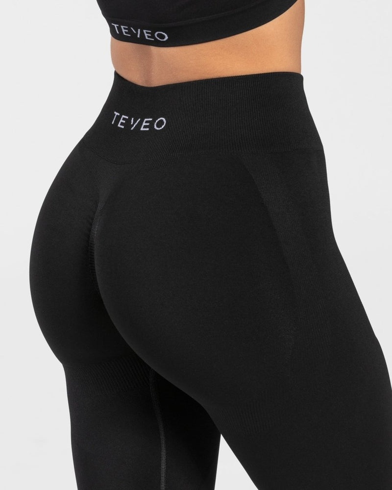 Teveo Charming Scrunch Leggings Black | ICIR9614