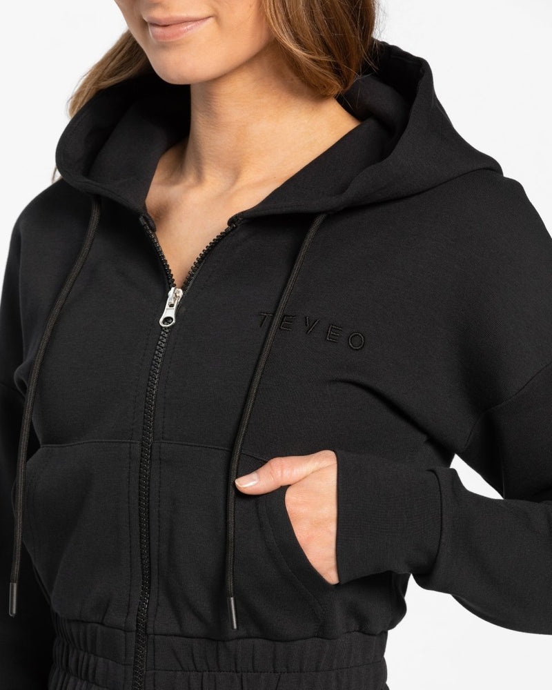 Teveo Classic Zip Hoodie Black | GHNP3163