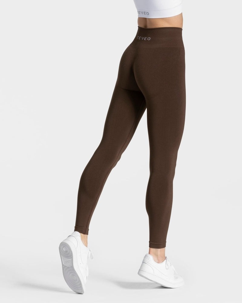 Teveo Classy Leggings Dark Brown | RBYP8397