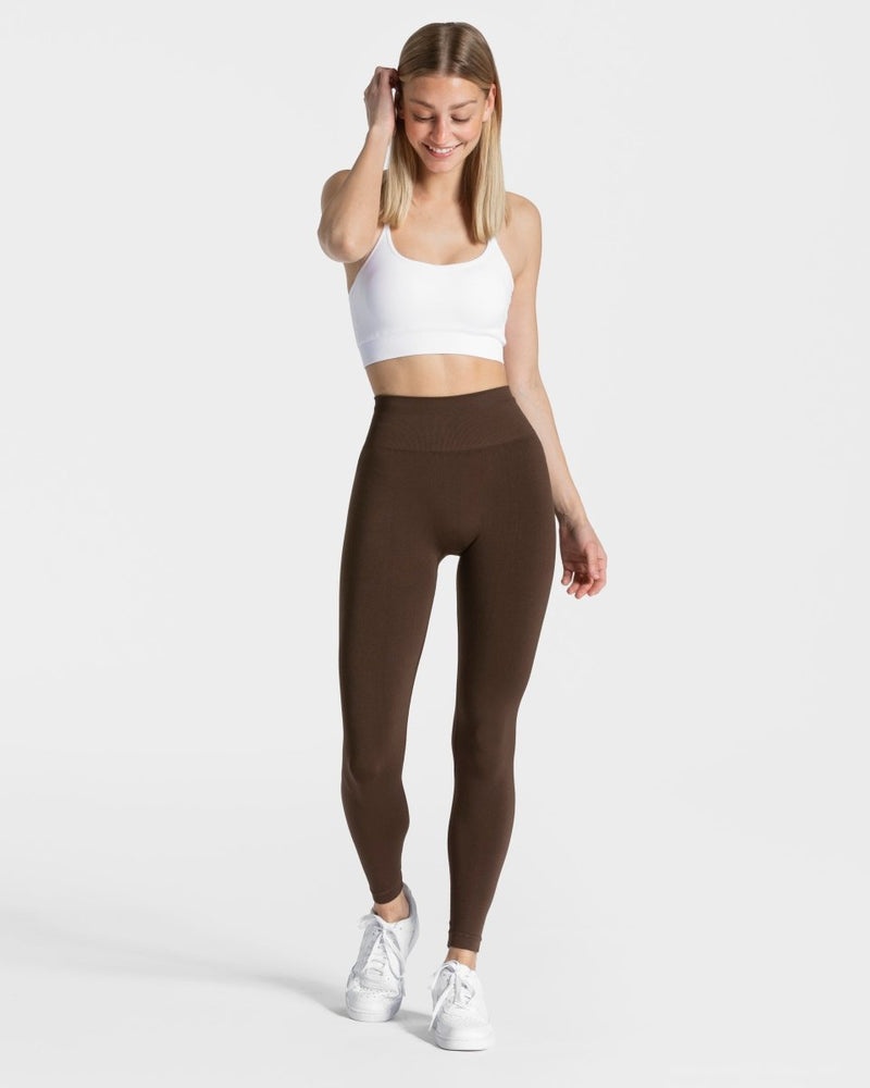 Teveo Classy Leggings Dark Brown | RBYP8397