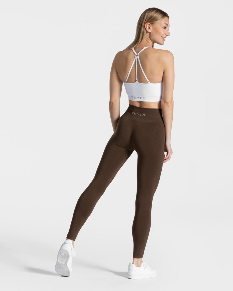 Teveo Classy Leggings Dark Brown | RBYP8397