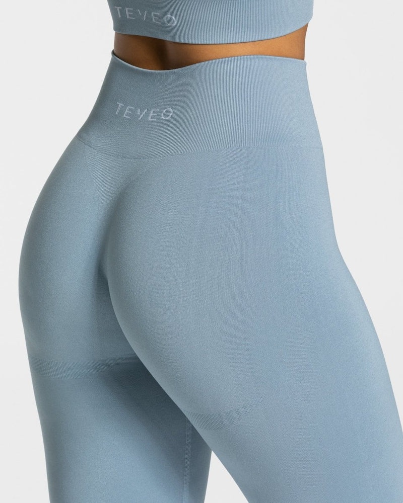 Teveo Classy Leggings Grey Blue | SHHK9132