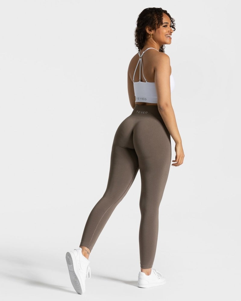 Teveo Classy Leggings Grey Brown | EPXT4464