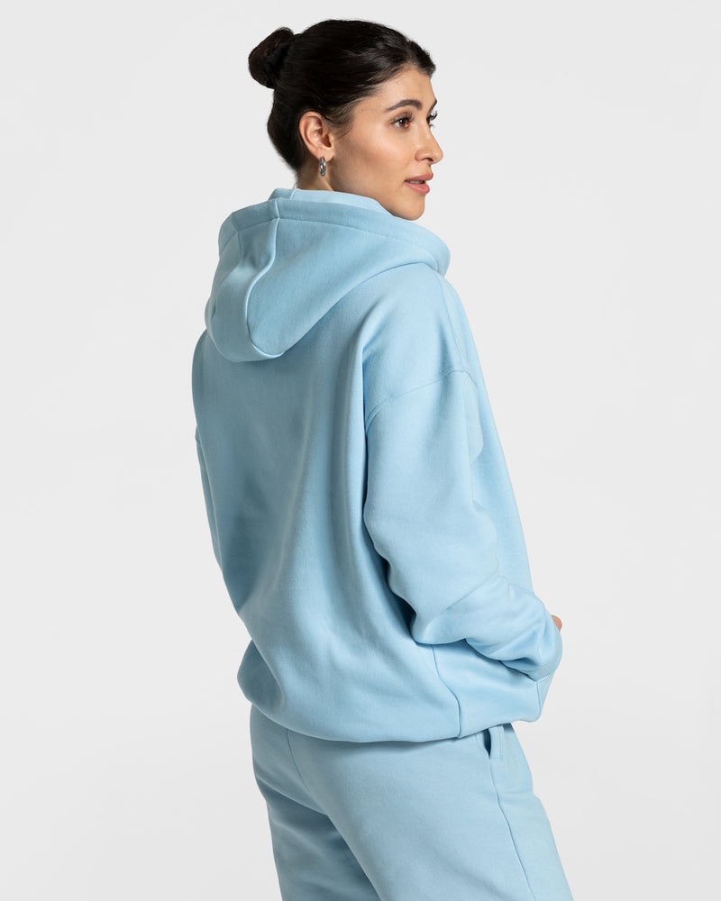 Teveo College Oversized Hoodie Blue | EXVH9446