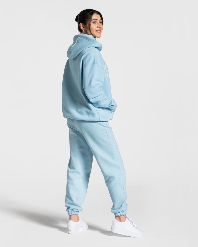 Teveo College Oversized Hoodie Blue | EXVH9446