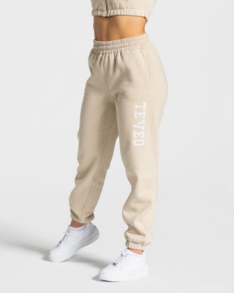 Teveo College Oversized Jogger Beige | MPXV0420