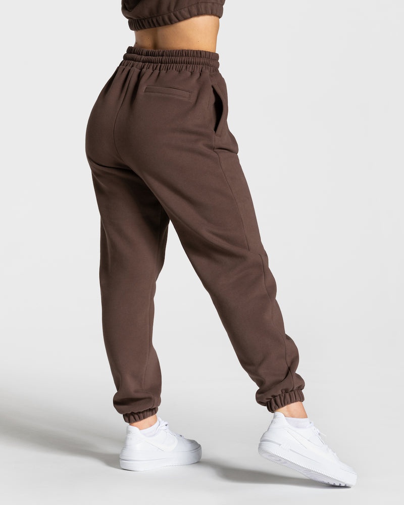 Teveo College Oversized Jogger Dark Brown | QJHE2266