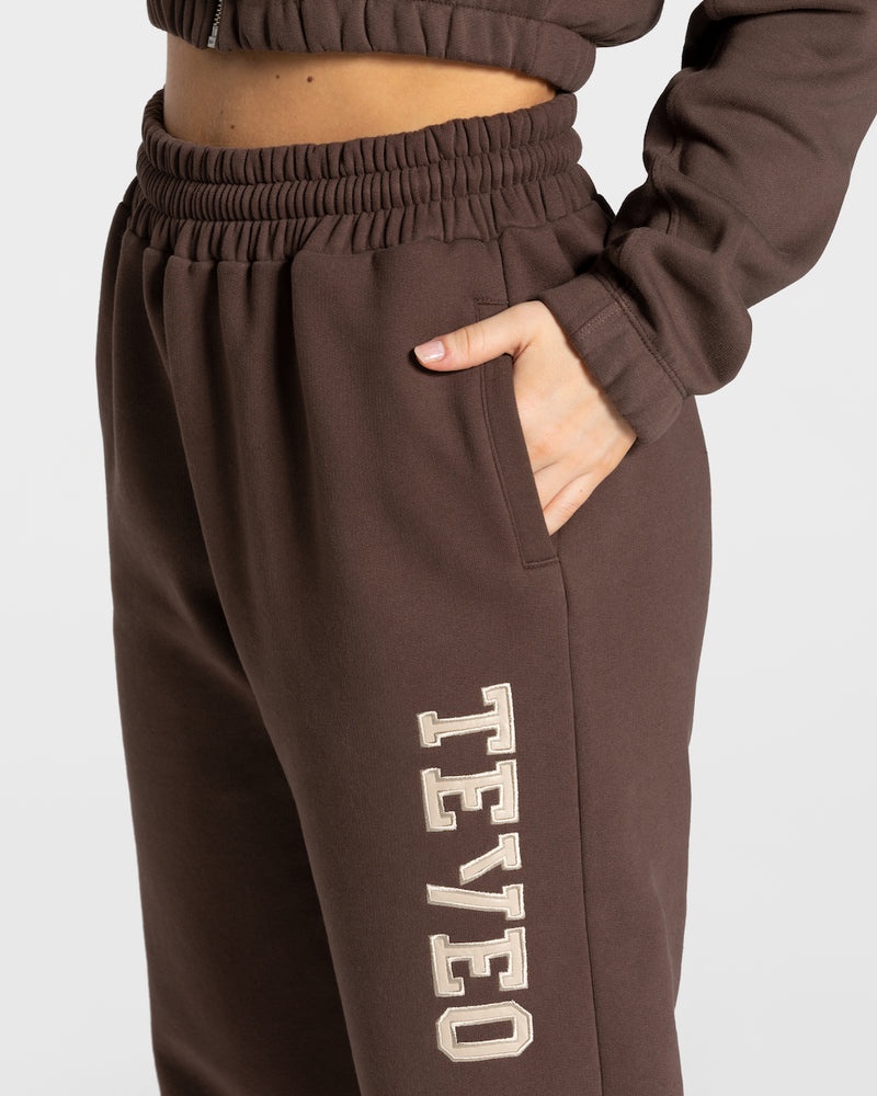 Teveo College Oversized Jogger Dark Brown | QJHE2266