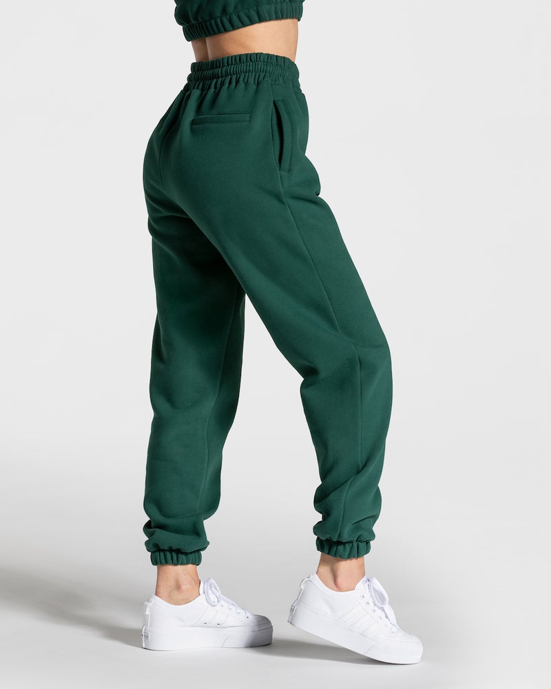 Teveo College Oversized Jogger Dark Green | UIZO5937