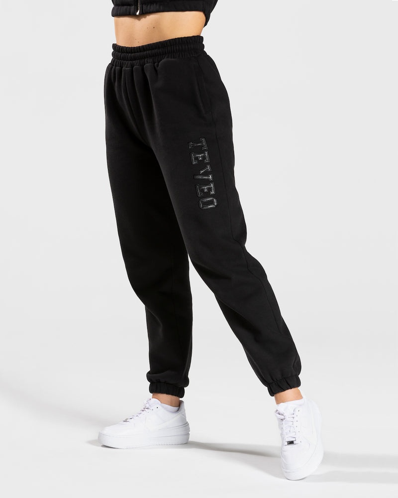 Teveo College Oversized Jogger Black | PFYG3228