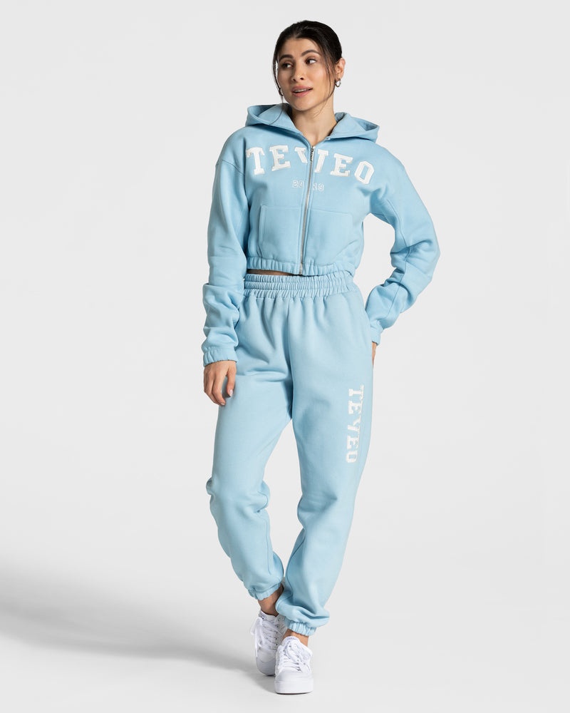 Teveo College Zip Hoodie Blue | WZPD7431