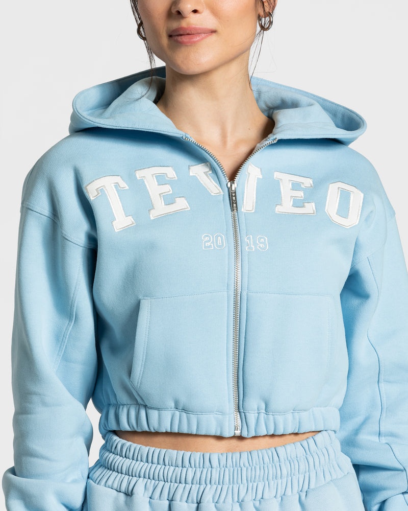 Teveo College Zip Hoodie Blue | WZPD7431