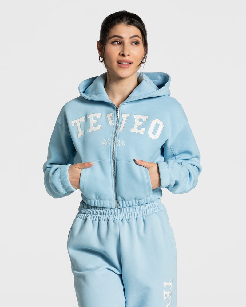 Teveo College Zip Hoodie Blue | WZPD7431