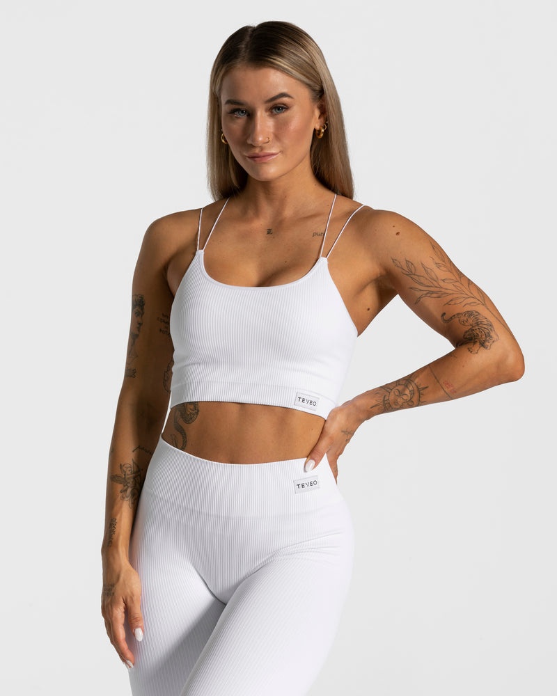 Teveo Elegant Strap Top White | VRWV3897