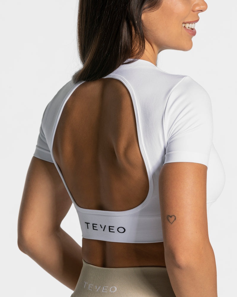 Teveo Everyday Cut Out T-shirt White | QJER2275