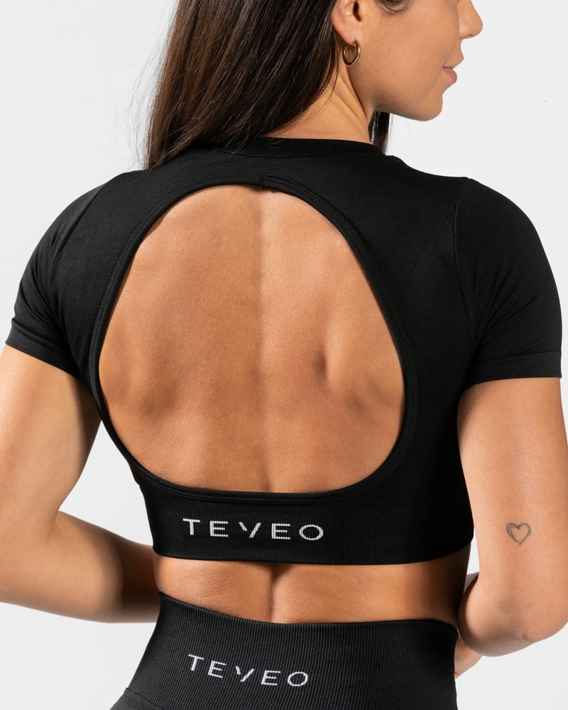 Teveo Everyday Cut Out T-shirt Black | PGOD0224