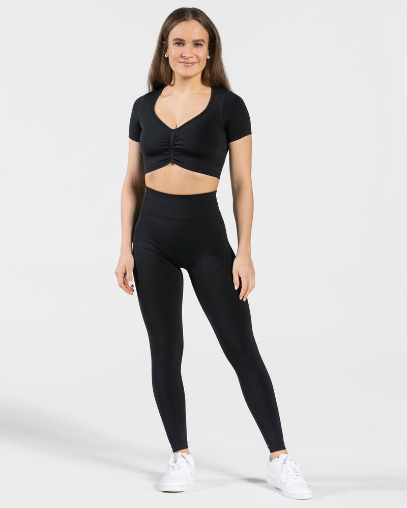 Teveo Focus Crop Top Black | DVNQ9792