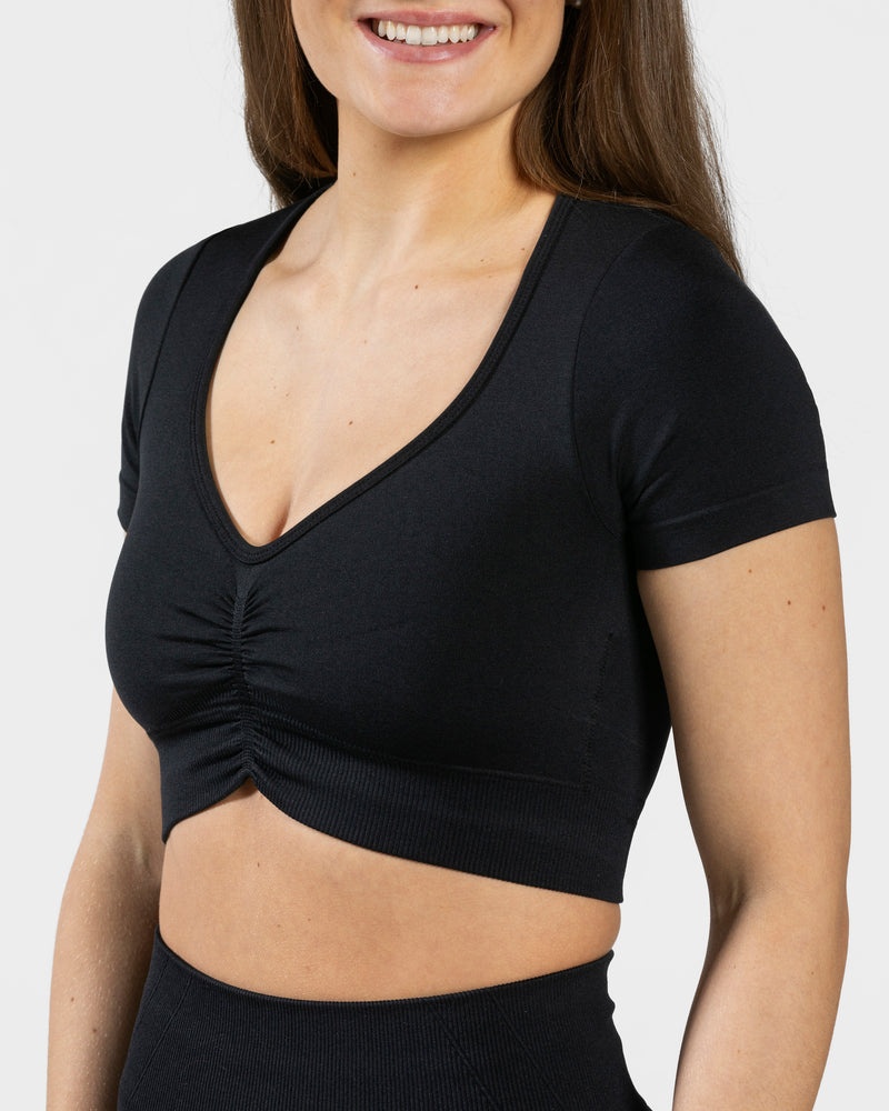 Teveo Focus Crop Top Black | DVNQ9792