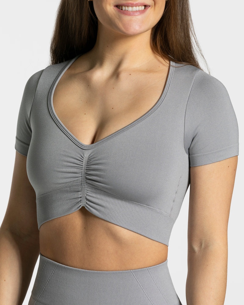 Teveo Focus Crop Top Grey | HIIF8266