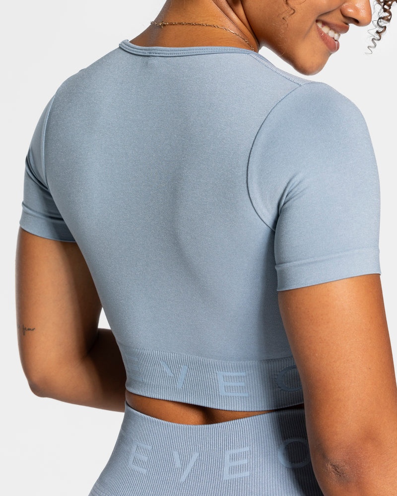 Teveo Focus Crop Top Grey Blue | YSDT4021