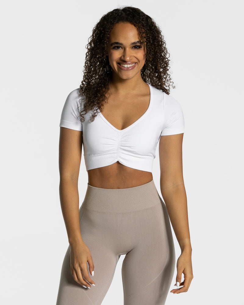 Teveo Focus Crop Top White | YRQT8359