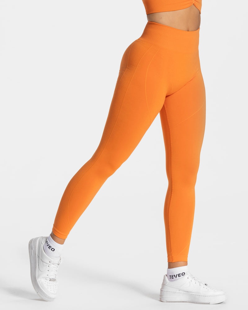 Teveo Focus Scrunch Leggings Orange | DUDT6848