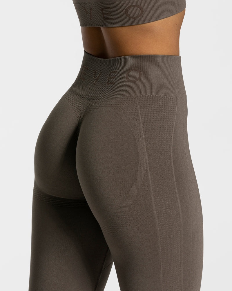 Teveo Focus Scrunch Leggings Grey Brown | CQRS1632