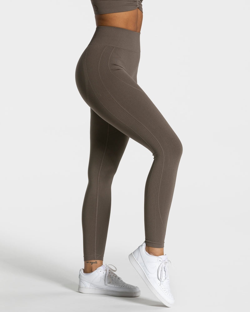 Teveo Focus Scrunch Leggings Grey Brown | CQRS1632