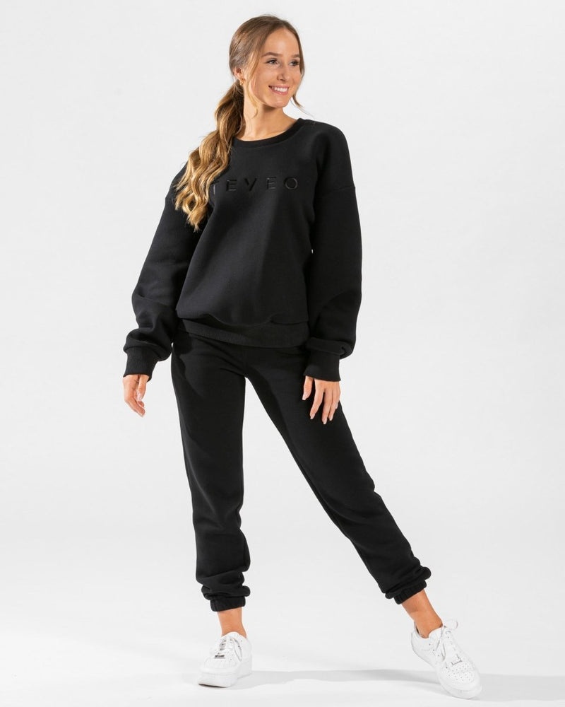 Teveo Iconic Oversized Jogger Black | MTUV9723