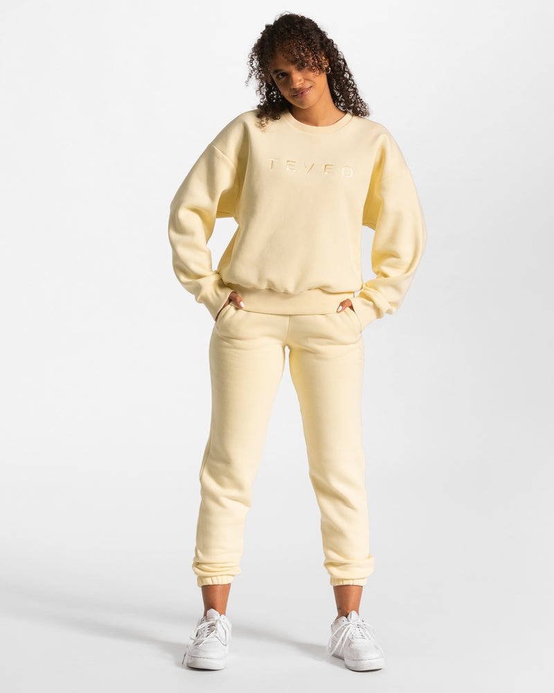 Teveo Iconic Oversized Sweater Yellow | OTNM7889