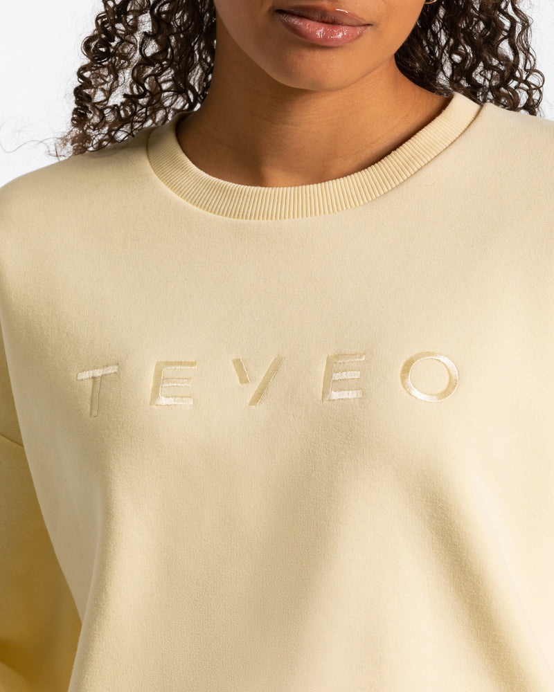 Teveo Iconic Oversized Sweater Yellow | OTNM7889